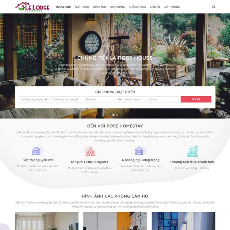 Theme wordpress homestay